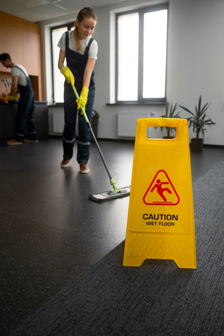 Limpeza de piso antiderrapante encardido
